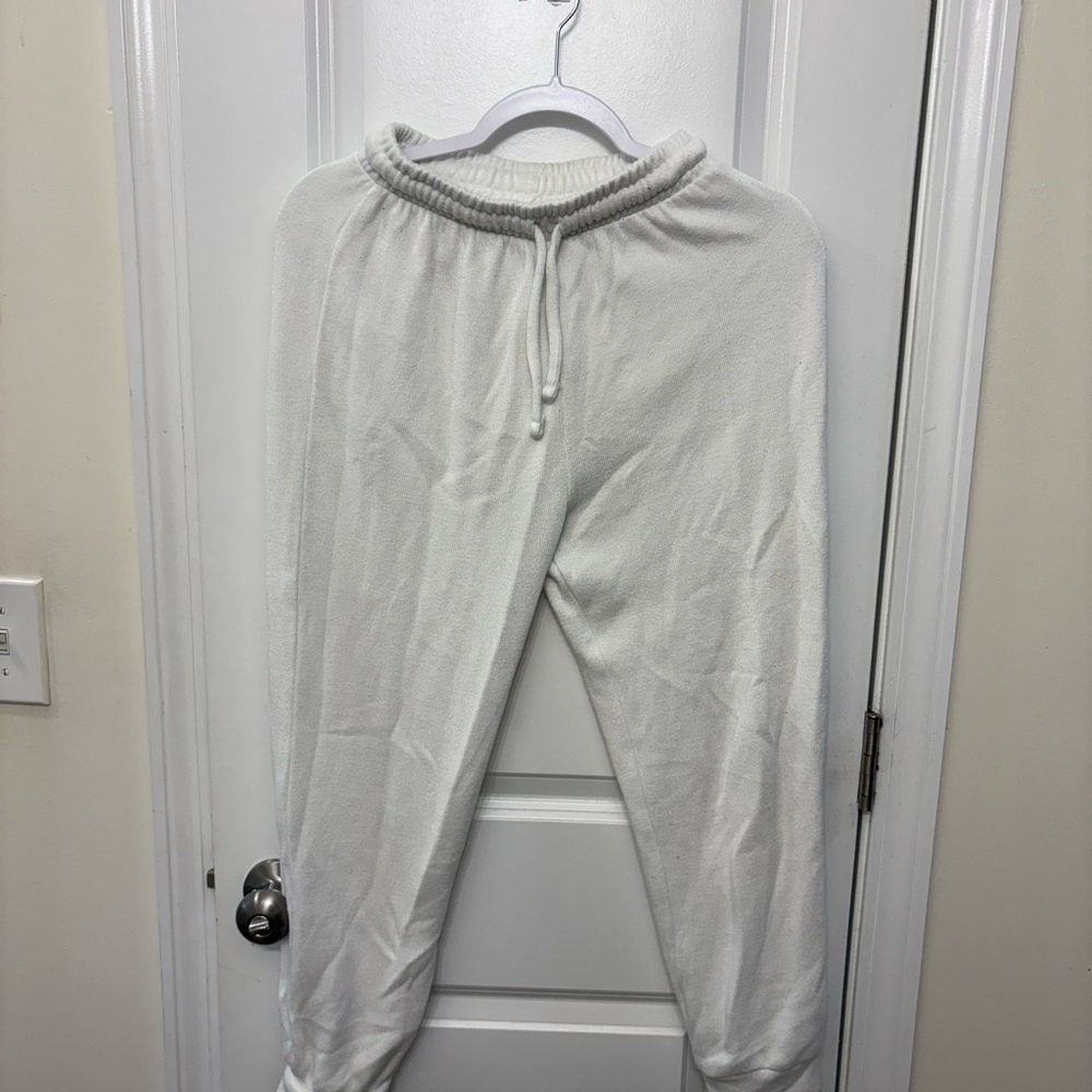Cozy White Jogger Pants